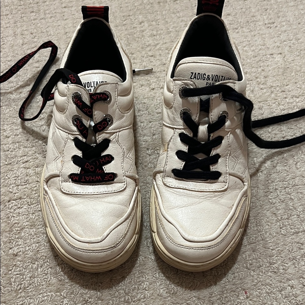 Zadig & Voltaire White Athletic Shoes